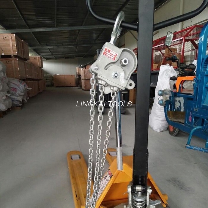 7.5 KN অ্যালুমিনিয়াম অ্যালয় ম্যানুয়াল চেইন হোস্ট / ওভারহেড লাইন স্ট্রিংিং সরঞ্জাম