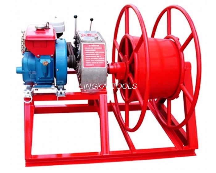 3600rpm গতি 5 টন পাওয়ার পুলার উইঞ্চ ওয়্যার GX160 গ্যাসোলিন ইঞ্জিনের সাথে তোলা
