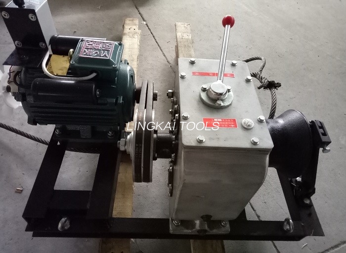 বিদ্যুৎ নির্মাণের জন্য 220v 380v 3 টন বৈদ্যুতিক তারের পুলার / তারের টানার সরঞ্জাম