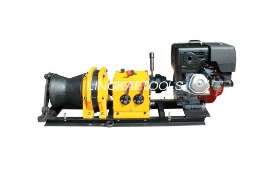 পেট্রল Honda GX390 13HP ইঞ্জিন সহ স্পিডি শ্যাফ্ট ড্রাইভ ট্রান্সমিশন ক্যাবল উইঞ্চ পুলার