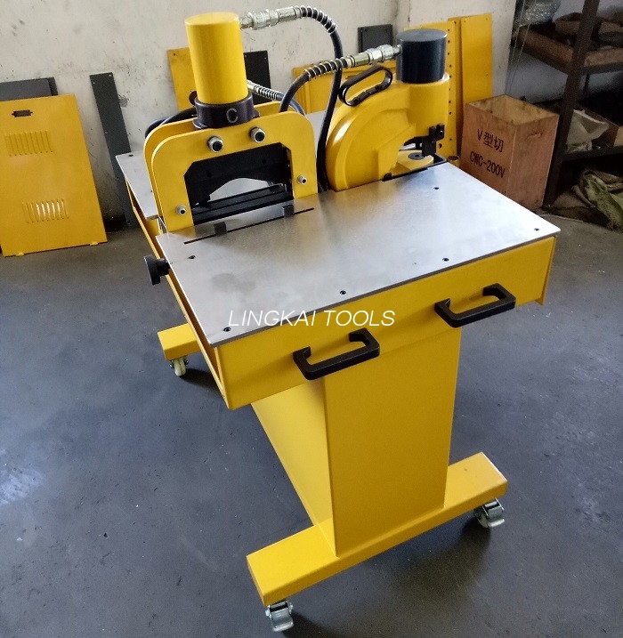 পাঞ্চিং বাঁক কাটার জন্য 220V 50HZ হাইড্রোলিক ক্রিমিং টুল বাস বার প্রসেসর